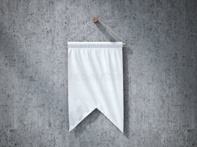 White pennant hanging stock image. Image of heraldic 69848523