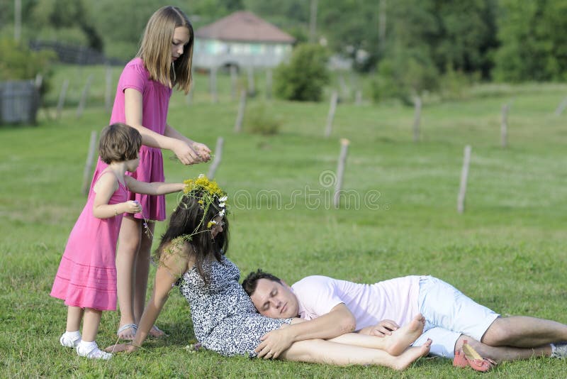 White people having fun in summer stock photos