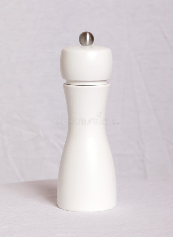 White pepper mill stock photo. Image of metal, wooden 66501824