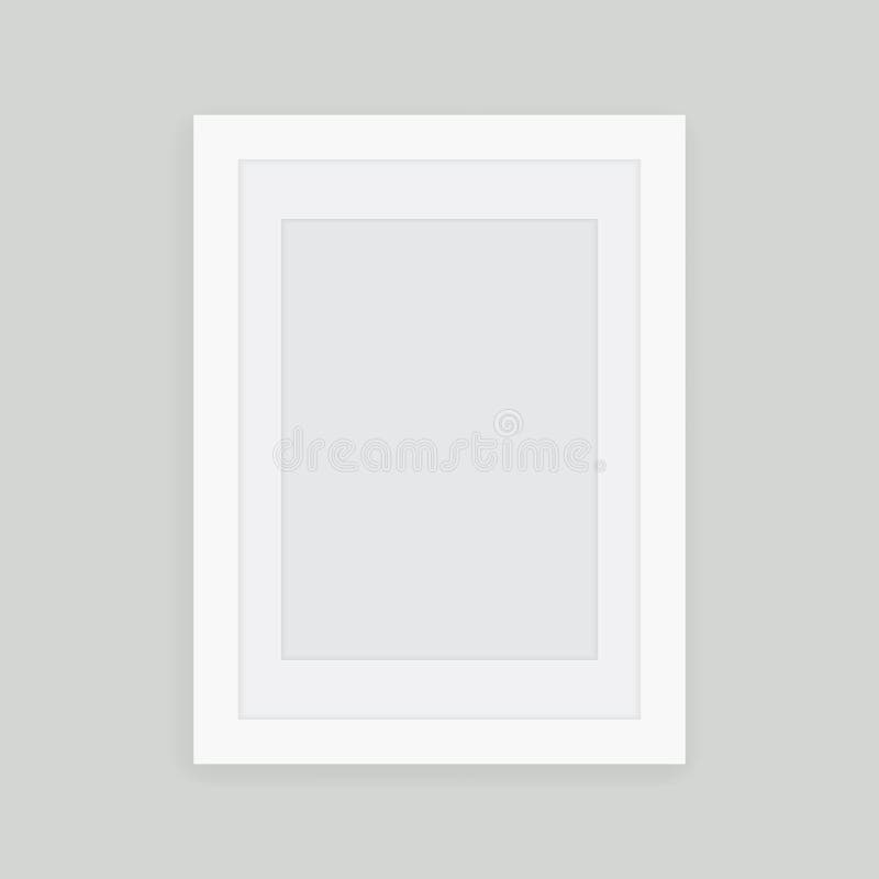 White Picture Frame Design Vector for Image or Text Stock Vector