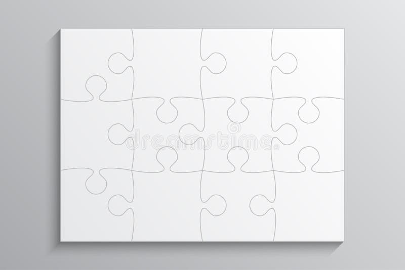 Free Printable Puzzle Piece Templates [PDF] 4, 12, 24 Piece
