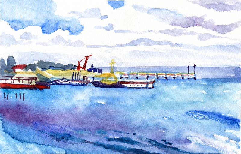 Download 1 997 Watercolor Seascape Photos Free Royalty Free Stock Photos From Dreamstime