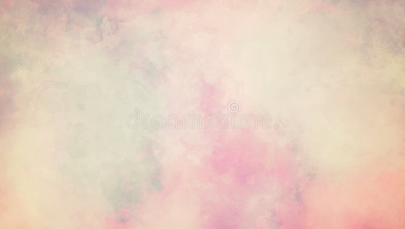 White pink and blue green background in soft old mottled watercolor texture design, light pastel colors