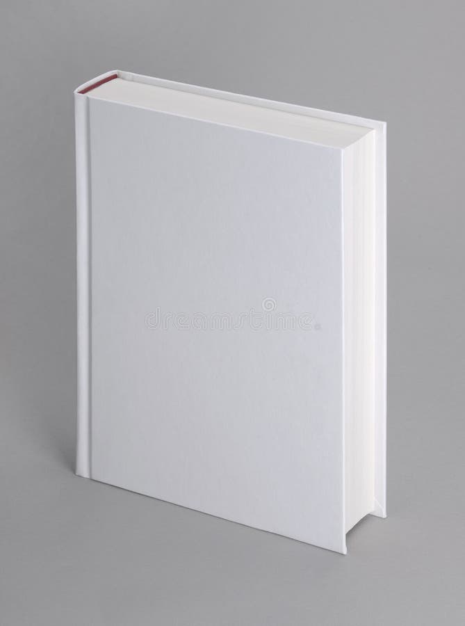 White plain hardcover book, isolated on grey