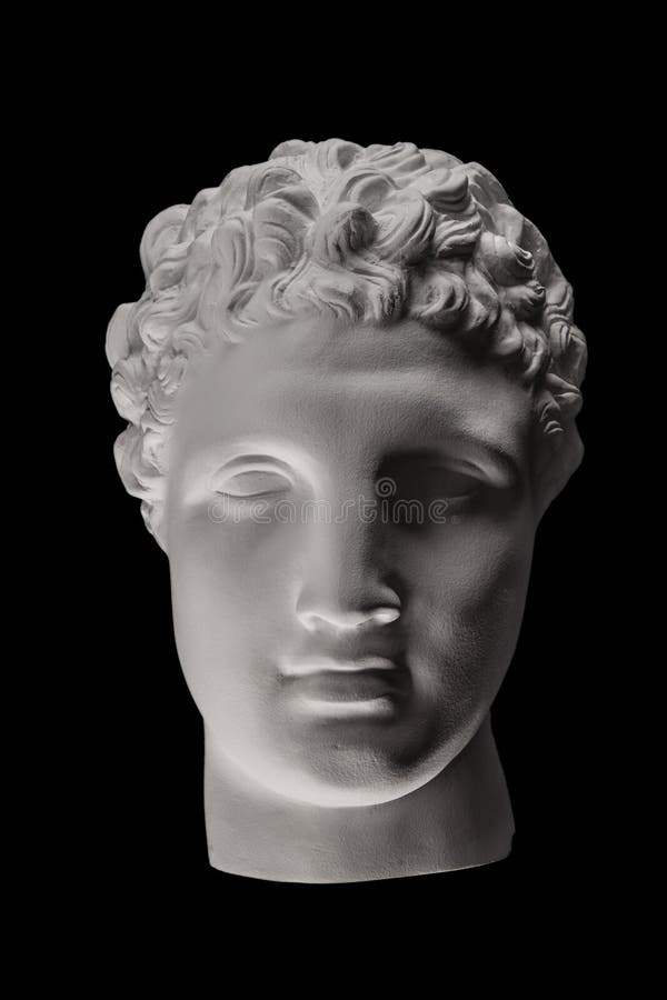 White Plaster Bust Sculpture of a Man Hermes Stock Image Image of