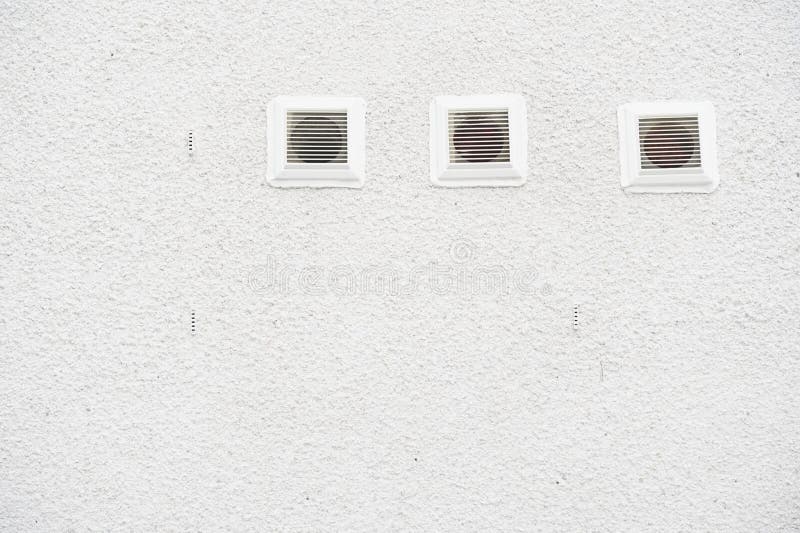 White Plastic Air Vents on Plain Background House Wall Stock Image Image of ductwork, extract