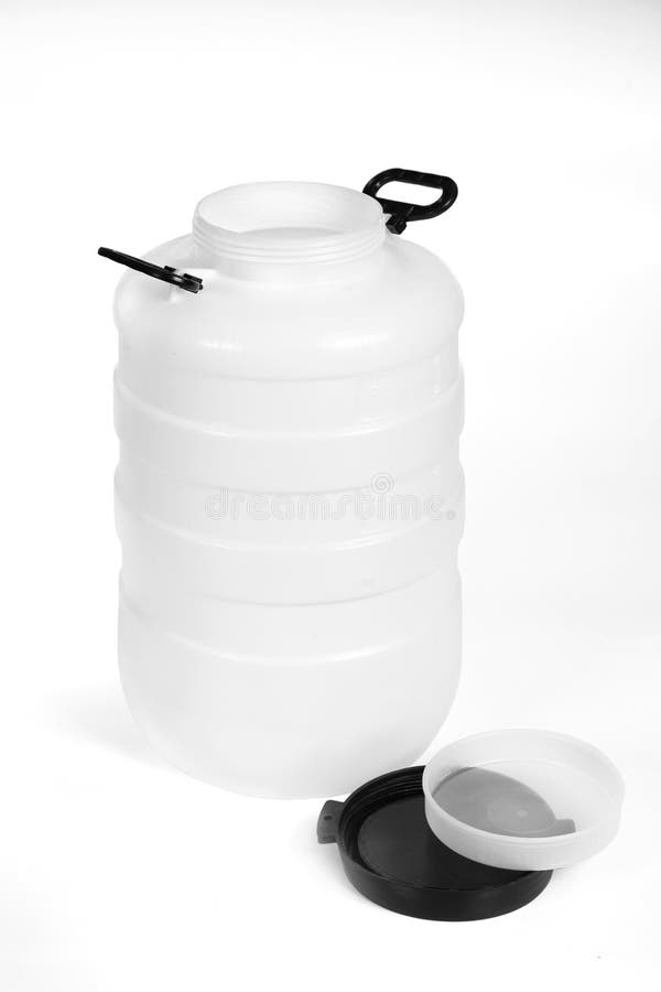 White plastic barrel stock photo. Image of simple, tool 81098524