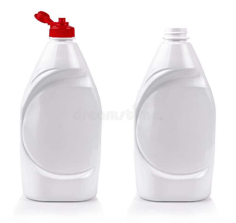 White plastic bottle for liquid detergent with red lid. The White plastic bottle for liquid detergent with red lid , isolated on white stock image White plastic bottle for liquid detergent with red lid. The White plastic bottle for liquid detergent with red lid , isolated on white stock image
