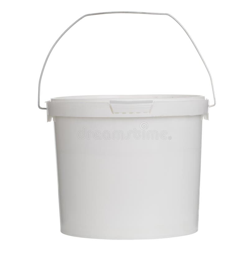 White plastic bucket stock image. Image of fresh, cover - 92379387