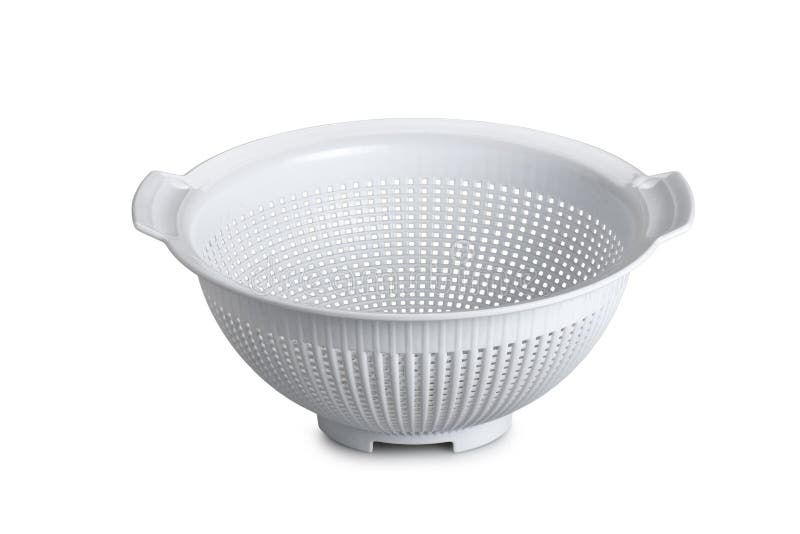 White plastic colander stock image. Image of white, kitchenware 35230593