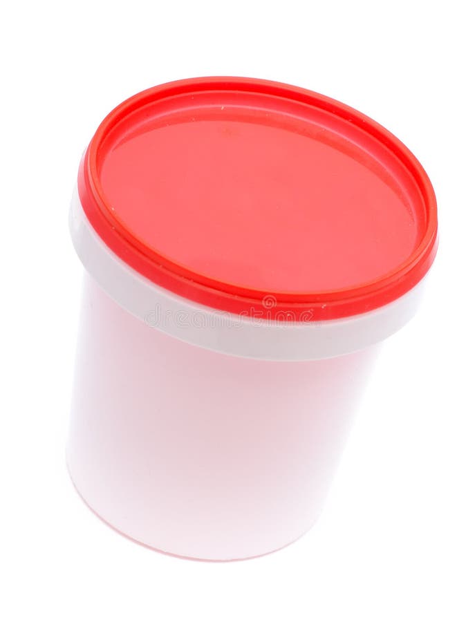 White plastic container stock photo. Image of handle 10216414