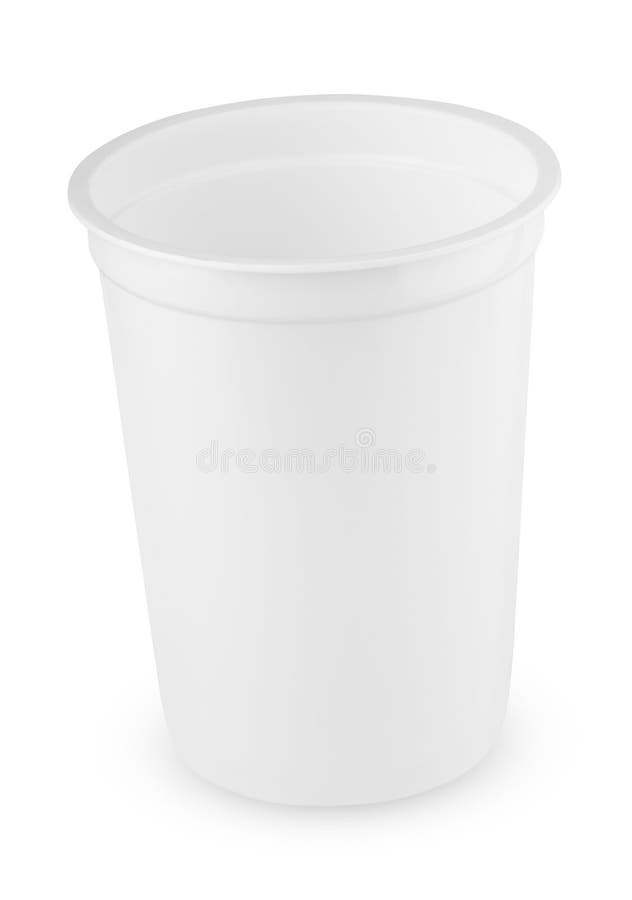 White plastic cup royalty free stock photography White plastic cup royalty free stock photography