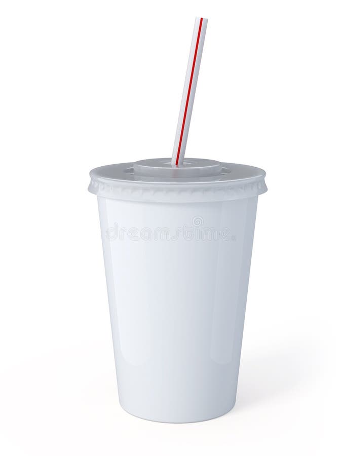 White plastic fastfood cup