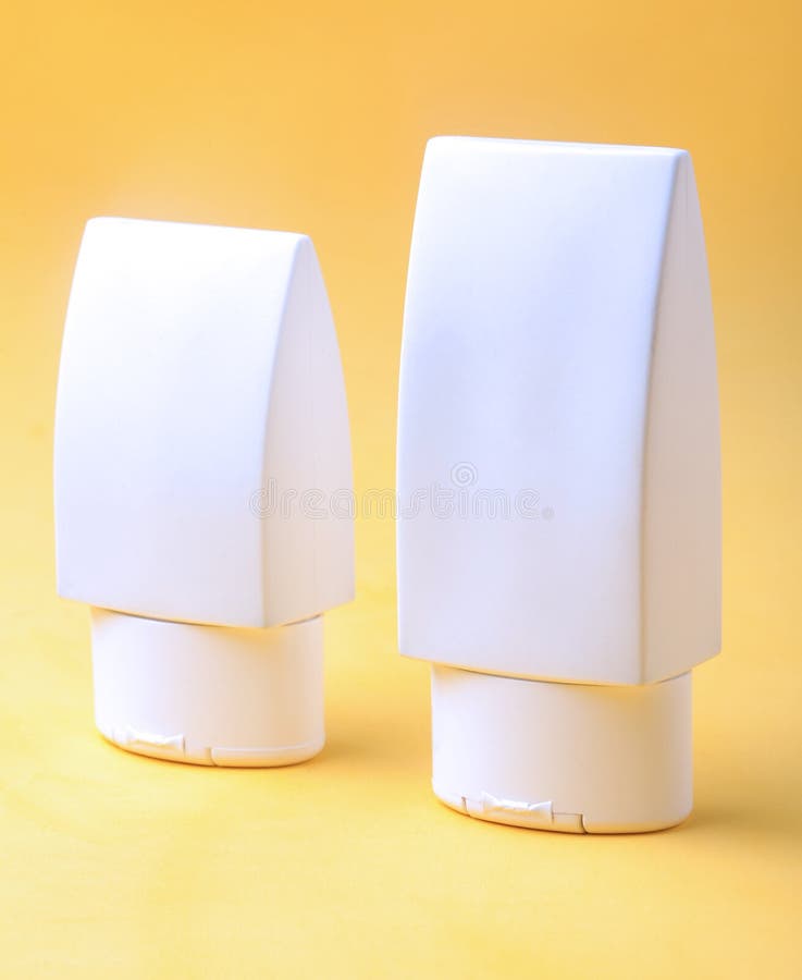 White plastic tube royalty free stock photo