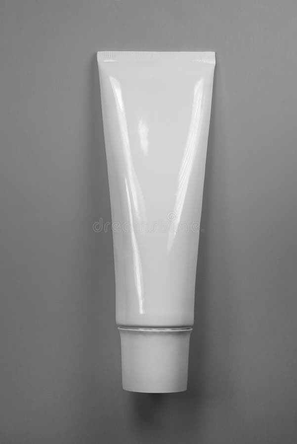 White plastic tube stock image. Image of lotion, container 96672543