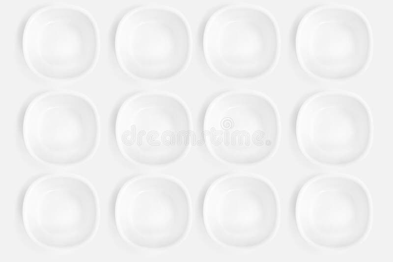 White Plates on a White Background. Stock Photo Image of circle