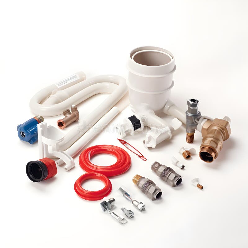 Pipe connectors with valve stock vector. Illustration of metal 153883906