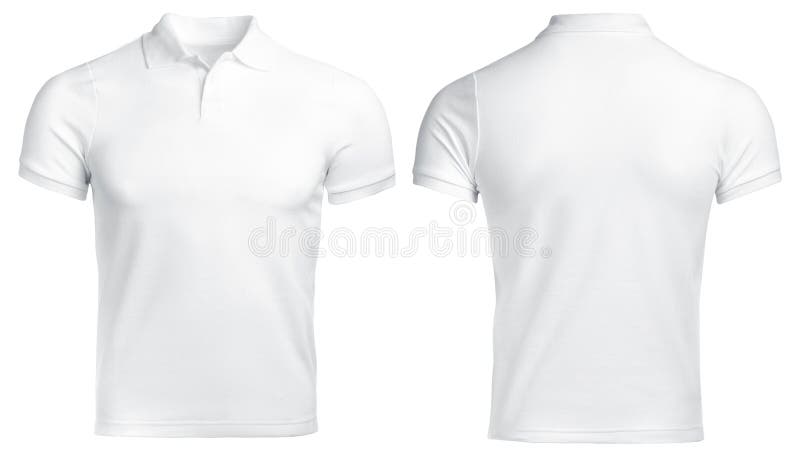 Men S Blank White Polo Shirt Template Stock Image - Image of mens ...