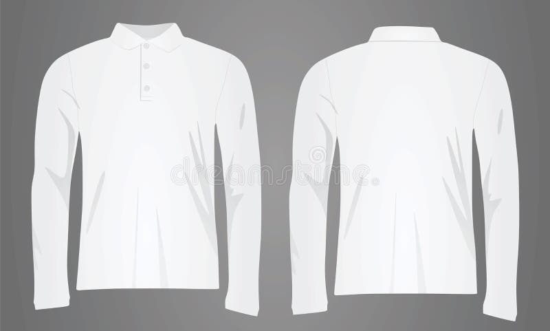 white polo shirt long sleeve