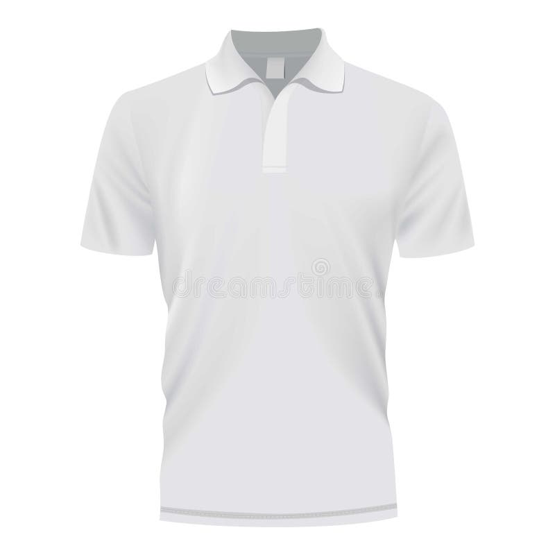 White Polo Shirt Mockup, Realistic Style Stock Vector - Illustration of ...