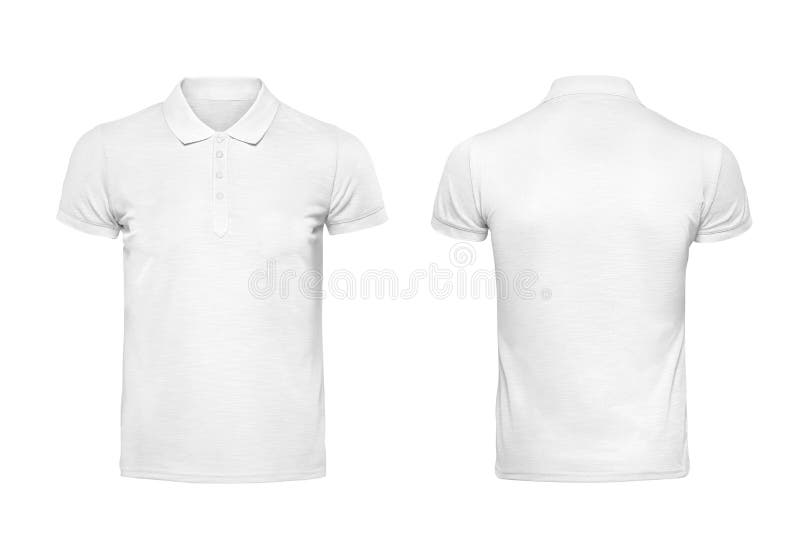 White Polo Tshirt Design Template Isolated on White with Clipping Path ...