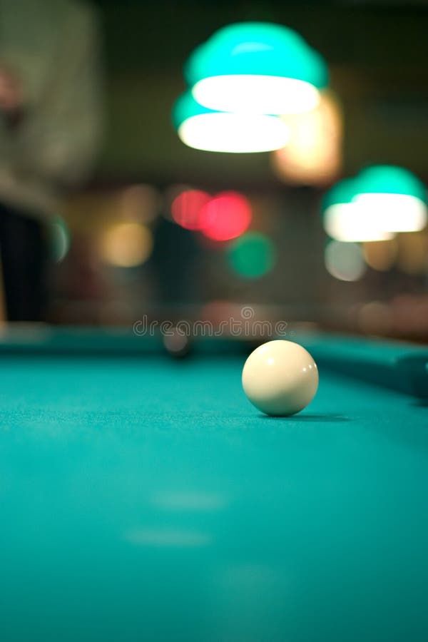 White Pool Ball stock photo. Image of green, flat, pool 181800