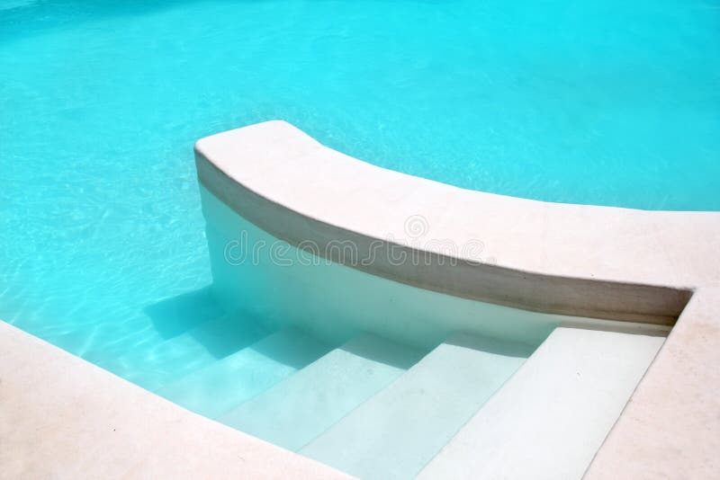 White pool turquoise water clean composition stock images