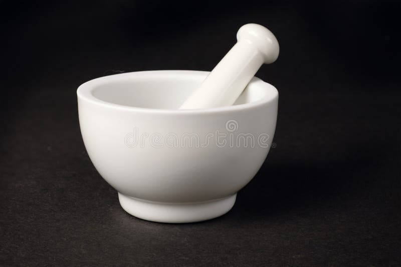 White Porcelain Mortar and Pestle Stock Image Image of cosmetics