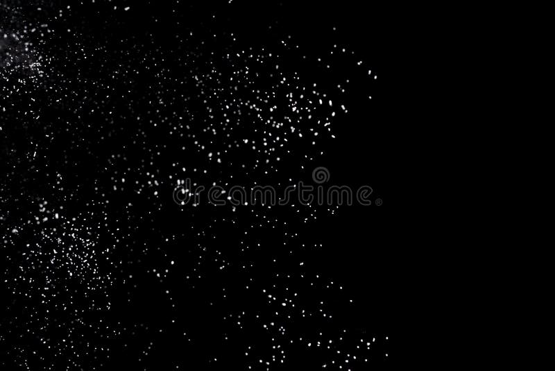 White Powder Explosion Isolated on Black  Dust Particles  Splash Stock Image - Image of launched, fume: 181877279