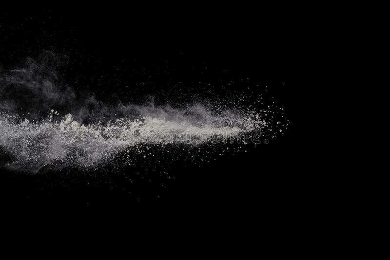 White powder explosion on white background stock photos