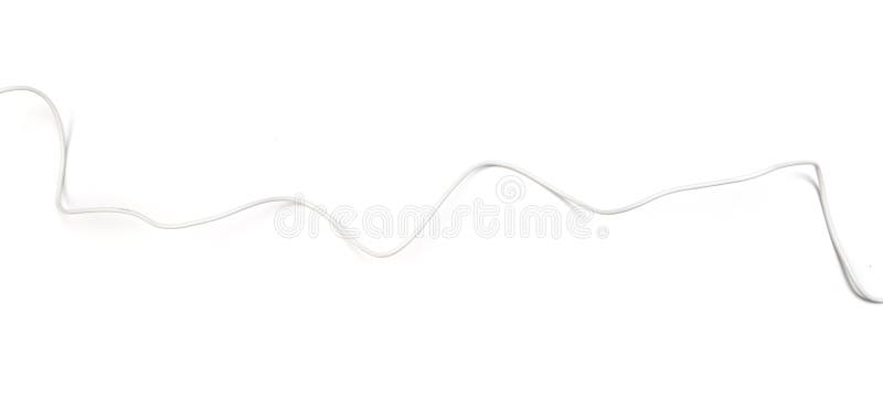 White power cable socket isolated on white background royalty free stock image