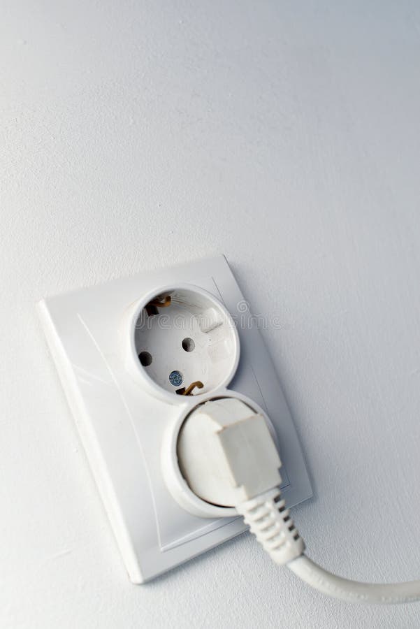 White power electrical outlet royalty free stock image