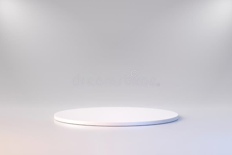 White Product Background Stand or Podium Pedestal on Advertising Display  with Blank Backdrops. 3D Rendering Stock Illustration - Illustration of  banner, interior: 207812019