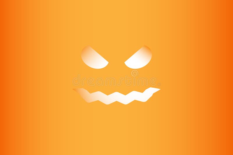 White Pumpkin Face Ghost on Orange Background â€“ Scary Halloween Wallpaper  Stock Vector - Illustration of funny, concept: 227373754