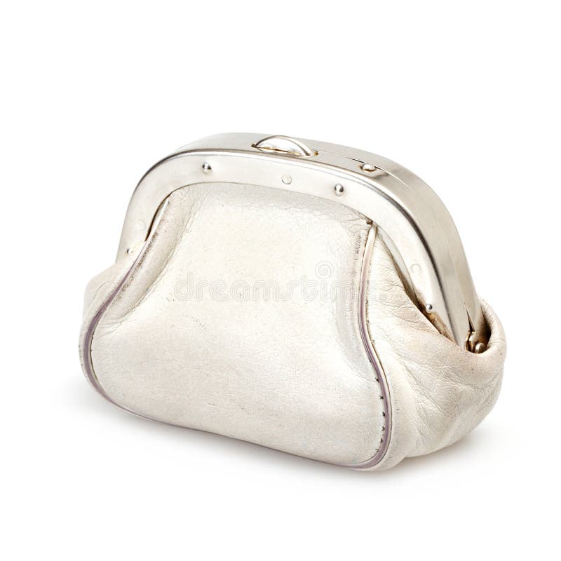 White purse isolated on white