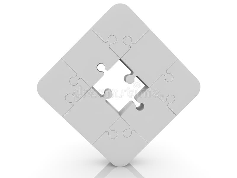 Blank 10X8 White Puzzle (100 Pieces)