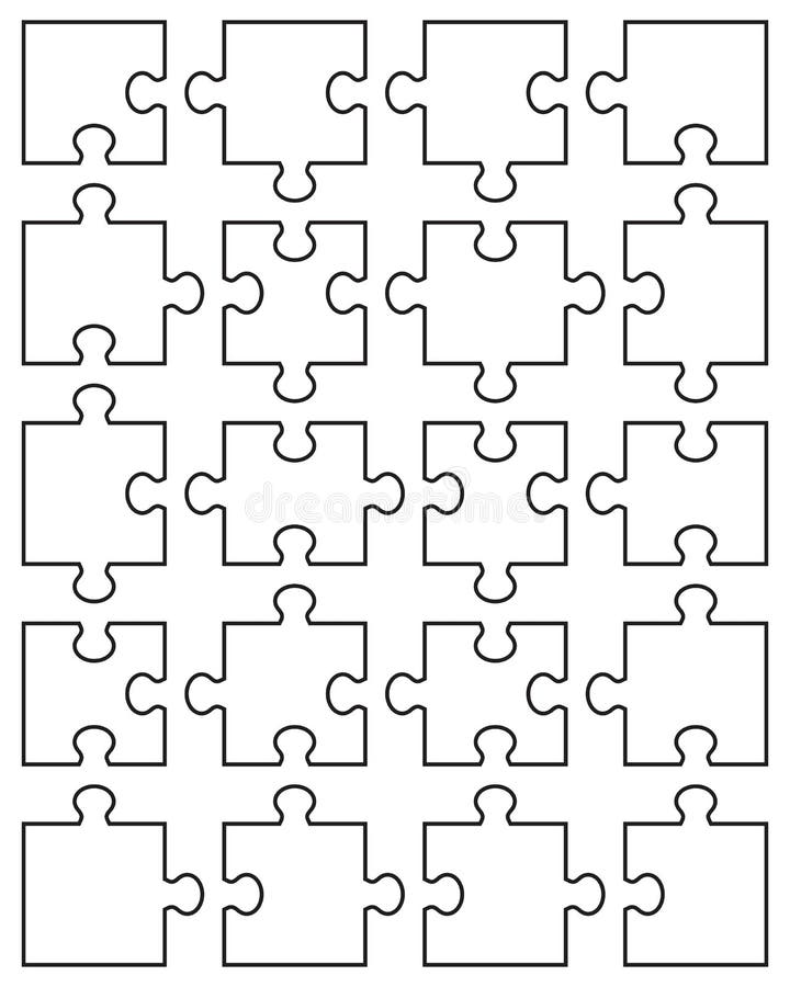 Big white puzzle stock illustration. Illustration of composition - 61544858