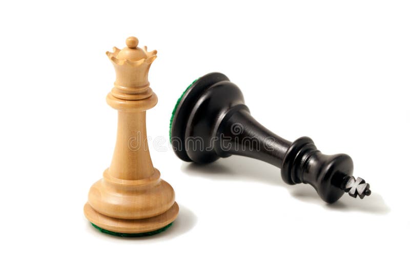 Queen checkmate on king over white Stock Photo by ©razihusin 30242235