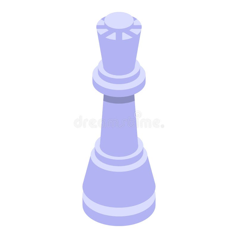White chess bishop icon. Isometric of white chess bishop vector icon for web design isolated on white background. White chess bishop icon. Isometric of white chess bishop vector icon for web design isolated on white background