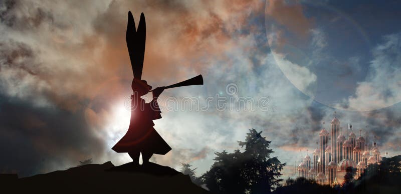 White rabbit herald royalty free illustration White rabbit herald royalty free illustration