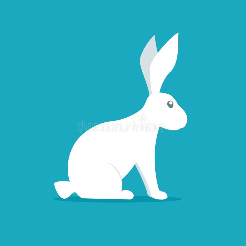 White rabbit vector stock vector. Illustration of cartoon - 118938605