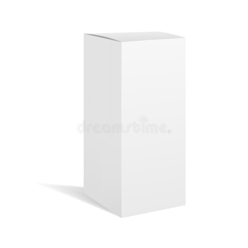 Download White Realistic Rectangle Box Package Mockup With Shadow ...