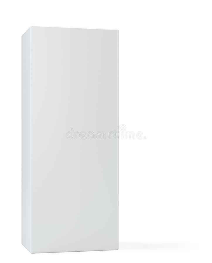 Download White Realistic Rectangle Box Package Mockup With Shadow ...