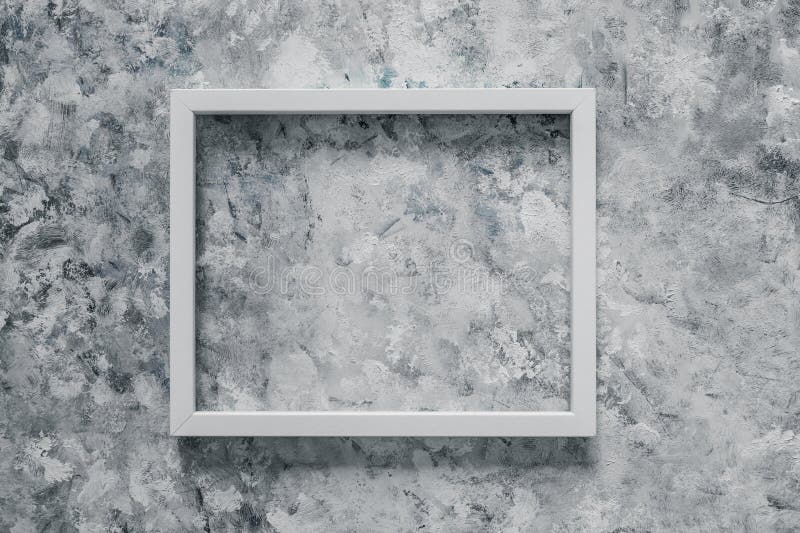 White rectangular picture frame mock-up with copy space for yout text or image on top of grey blue background royalty free stock photo White rectangular picture frame mock-up with copy space for yout text or image on top of grey blue background royalty free stock photo