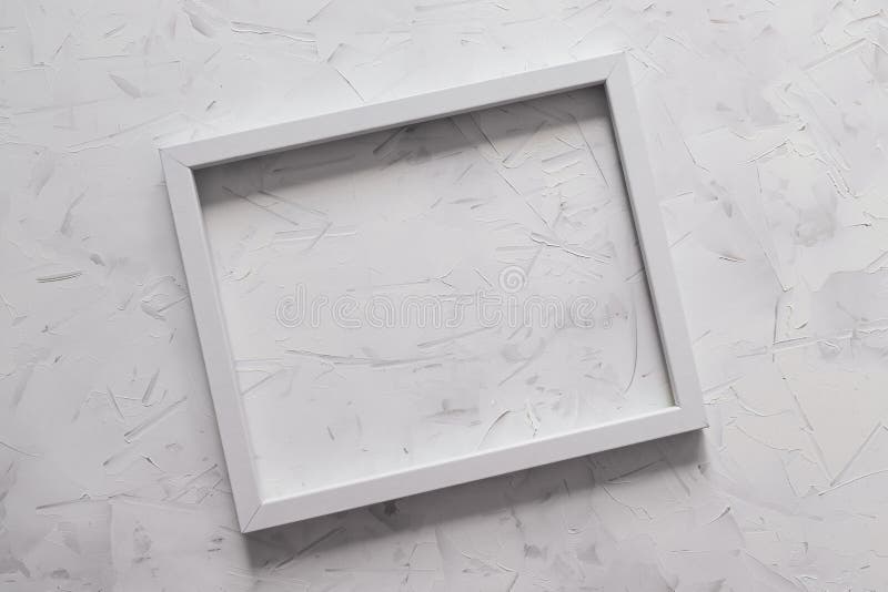 White rectangular picture frame mock-up with copy space for yout text or image on top of white background royalty free stock photos White rectangular picture frame mock-up with copy space for yout text or image on top of white background royalty free stock photos