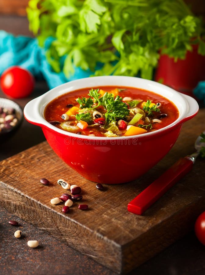 White and red bean soup stock photo. Image of healthy - 96930850