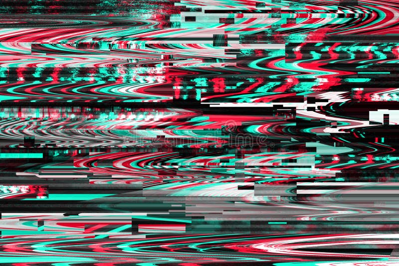 White and Red Colorful Program Glitch with Straight Lines and with ...