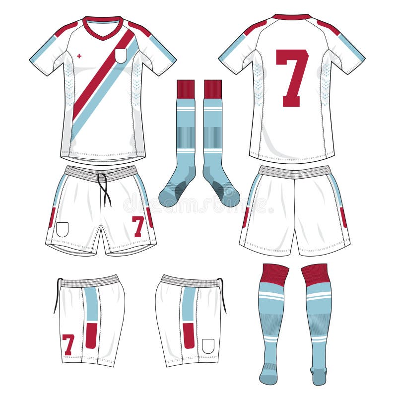 red and white soccer jersey team