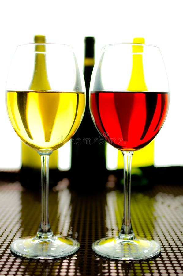 Red and white wine. stock photo. Image of objects, decoration 13598340