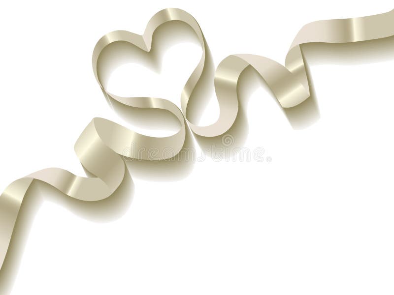 White Ribbon on a White Background. Stock Vector Illustration of
